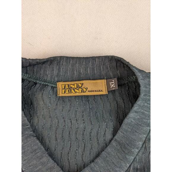 Vintage Funky Franky Made in USA Size XL Dark Green Pullover Logo - Picture 8 of 12